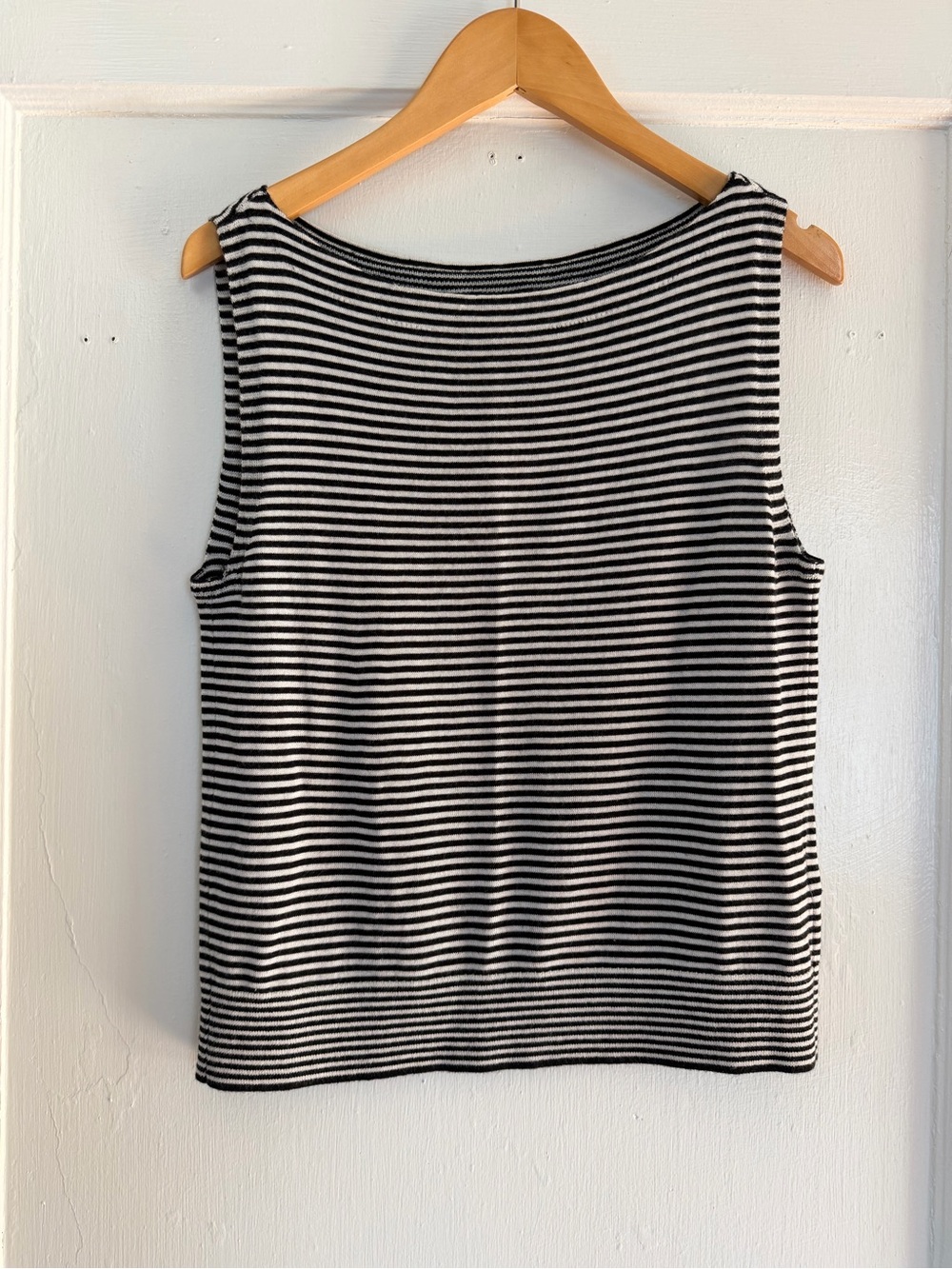 Madewell Black & White Striped Sleeveless Tank NWT size M
